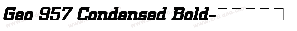 Geo 957 Condensed Bold字体转换